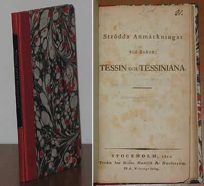 Strödda anmärkningar vid boken: Tessin och…