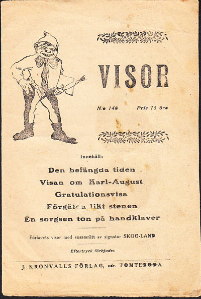 Visor. [Utg. av] J. Kronvalls förlag.