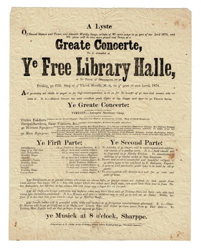 : printed bye A. P. Childs at hys Printing Shoppe where he also prints ye 
