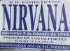 Original Poster for February 1994 Nirvana Concert in Barcelona.