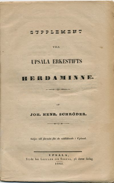 Supplement till Upsala erkestifts herdaminne.…