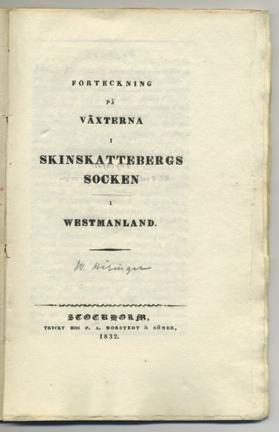Förteckning på växterna i Skinskattebergs socken…