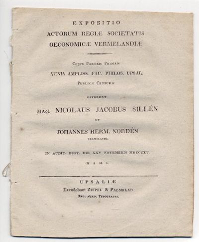 Expositio actorum regiæ societatis oeconomicæ…