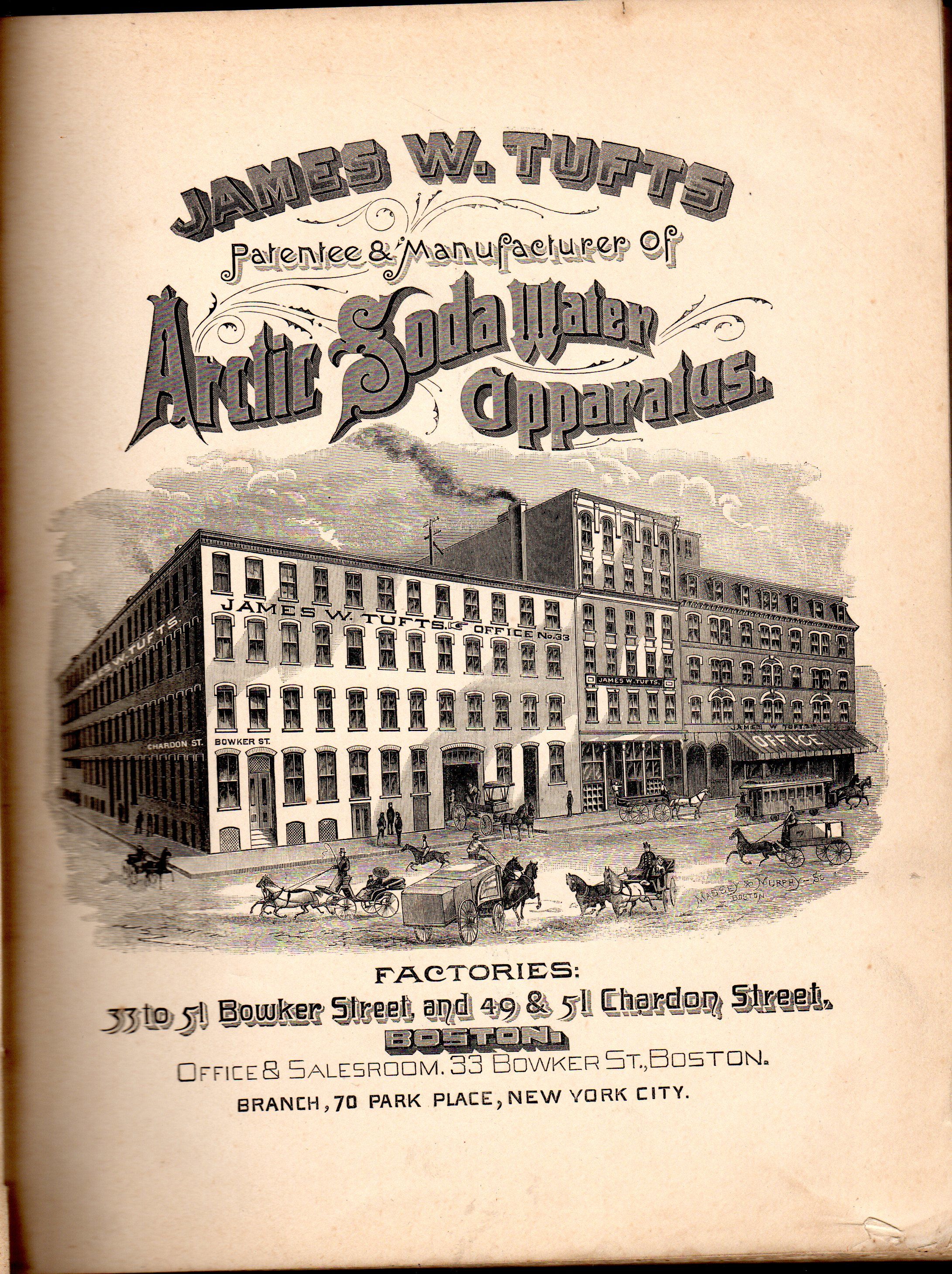 First Edition Descriptive Catalogue of James W. Tufts' Soda Water