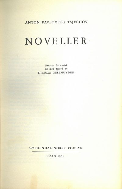 Noveller. Oversatt fra russisk og med forord av…