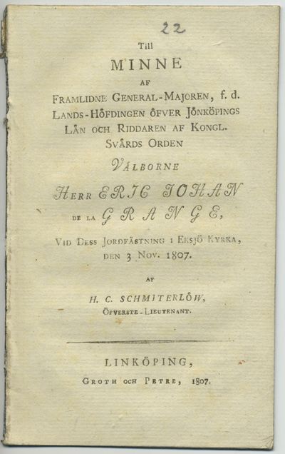 Til minne af framlidne general-majoren, f.d.…