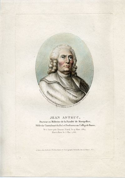 Docteur en Medecine de la Faculte de Montpellier, Medecin Consultant du Roi et Professeur au College de France. Engraved Portrait by Ambroise Tardieu