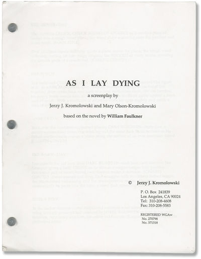 As I Lay Dying (Original screenplay for an unproduced film)