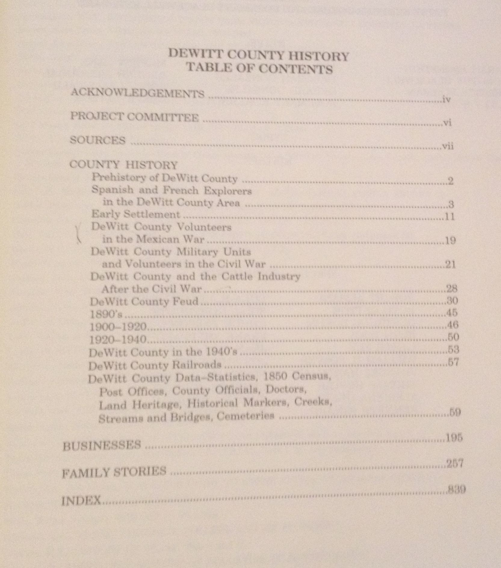 BIBLIO The History of DeWitt County, Texas by DeWitt County