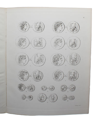 Den thraciske Konge Lysimachus's Mynter. Med IX kobberstukne Tavler. - [MINTS OF LYSIMACHUS.] (photo 2)