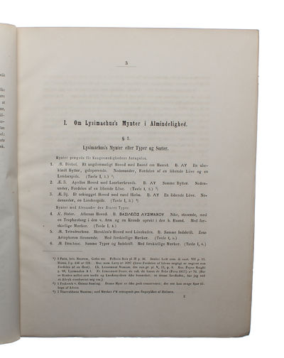 Den thraciske Konge Lysimachus's Mynter. Med IX kobberstukne Tavler. - [MINTS OF LYSIMACHUS.] (photo 6)