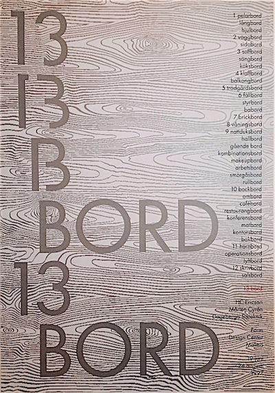 13 bord, HC Ericson, Mårten Cyrén, Degeberga…