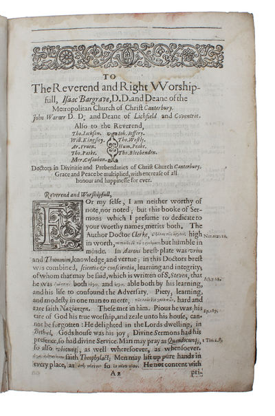Sermons Preached by That Reverend and Learned Divine Richard Clerke, Dr. in Divinitie; Sometimes Fellow of Christ Colledge in Cambridge. One of the most Learned Translators of our English Bible; Preacher in the Famous Metropolitan Church of Christ, Ca... (photo 3)