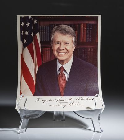 Photograph signed by President Jimmy Carter to Dan Rostenkowski