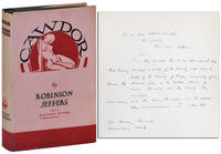 CAWDOR AND OTHER POEMS - INSCRIBED TO ALBERT BENDER by Robinson Jeffers - First Edition - 1928 - from Captain Ahab's Rare Books (SKU: 3427)