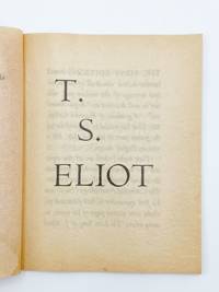 Housatonuc Bookshop: T. S. Eliot