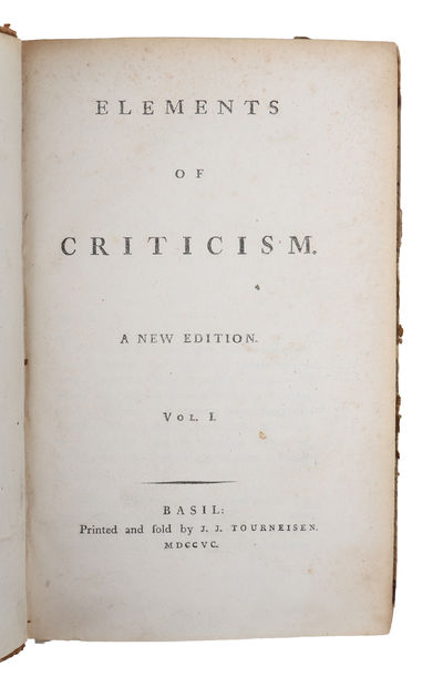 Elements of Criticism. A New Edition. 3 vols. (photo 4)