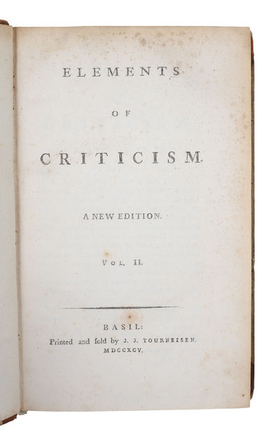 Elements of Criticism. A New Edition. 3 vols. (photo 6)