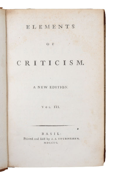 Elements of Criticism. A New Edition. 3 vols. (photo 8)