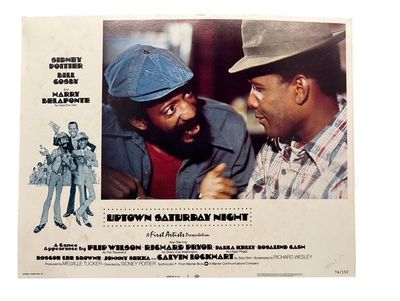 A Set of Eight Lobby Cards (11 x 14 inch) for Uptown Saturday Night, a 1974 comedy starring Sidney Poitier, Harry Belafonte and Bill Cosby
