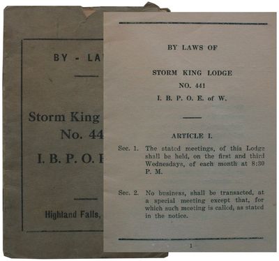 By-Laws. Storm King Lodge No. 441. I.B.P.O.E.W. [Cover title]