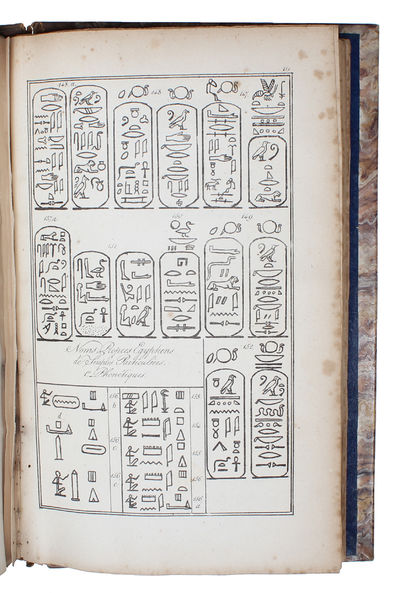 Précis du système hiéroglyphique des anciens Égyptiens ou recherches sur les élémens premiers de cette écriture sacrée, sur leurs diverses combinaisons, et sur les rapports de ce système avec les autres méthodes graphiques égyptiennes. Avec un volume ... - [THE FINDING OF A LOST LANGUAGE] (photo 3)
