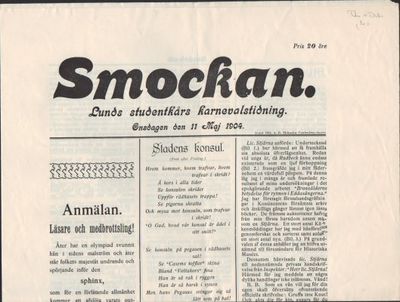 Smockan. Lunds studentkårs karnevalstidning.