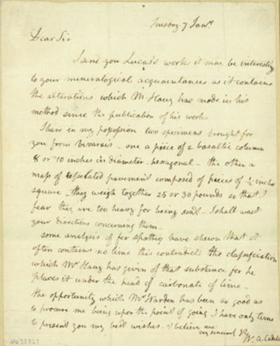 Autograph letter signed to an unidentified correspondent