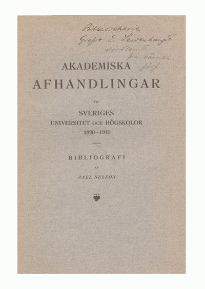 Akademiska afhandlingar vid Sveriges universitet…