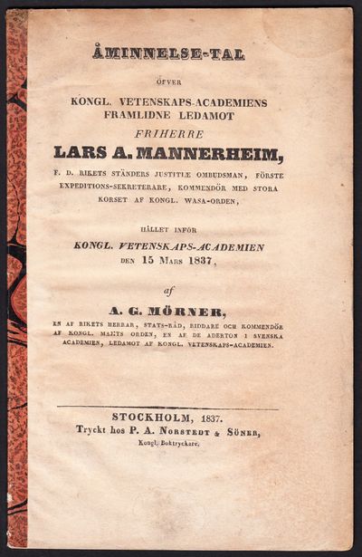 Åminnelse-tal öfver Kongl. Vetenskaps-academiens…