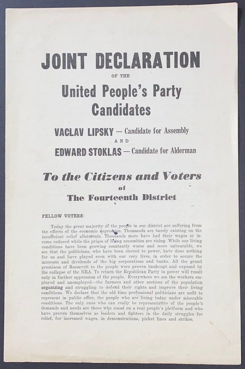 Joint Declaration of the United People's Party Can