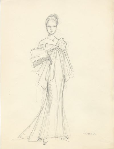 The Winter's Tale. 14 original preparatory sketches in pencil by noted American artist Robert Perdziola (born 1961) for costume designs for the play, each identified by the artist. Unsigned, but ca. 1990