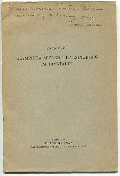 Olympiska spelen i Hälsingborg på 1830-talet. Ett…