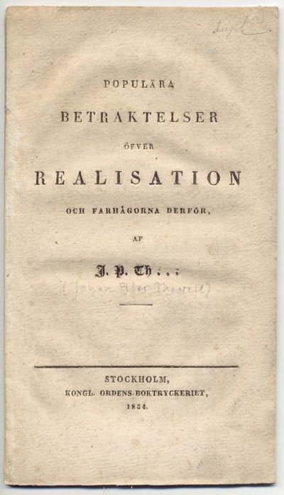 Populära betraktelser öfwer realisation och…
