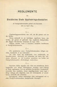 Reglemente för Stockholms stads…