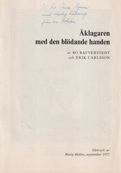 Åklagaren med den blödande handen. Strindbergs…