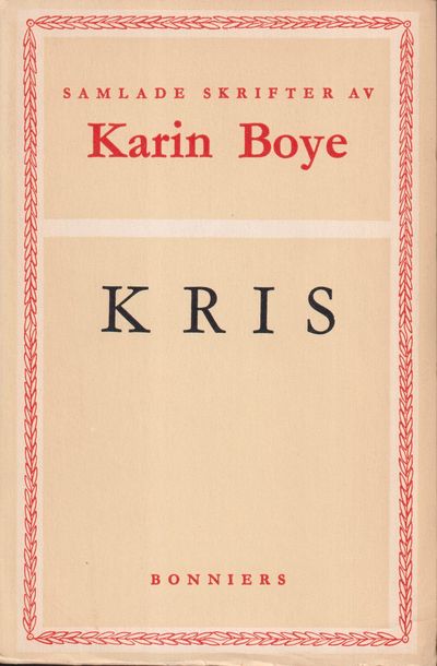 Kris. [Utg. av] Albert Bonniers förlag.