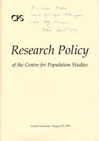Research Policy of the Centre for Population Studies.