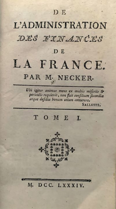 De l’administration des finances de la France