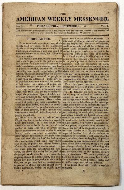 THE AMERICAN WEEKLY MESSENGER. SEPTEMBER 25, 1813