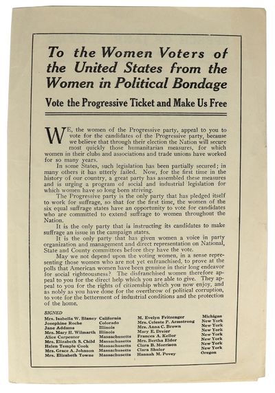 [Drop-title] To the Women Voters of...