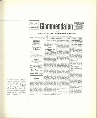 Fra småbyavis tl distrikts-organ. Glåmdalen…