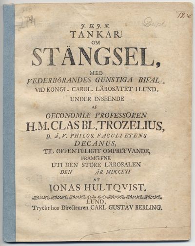 Tankar om stängsel. I-II. A.a.