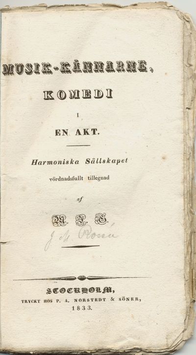 Musik-kännarne, komedi i en akt. Harmoniska…