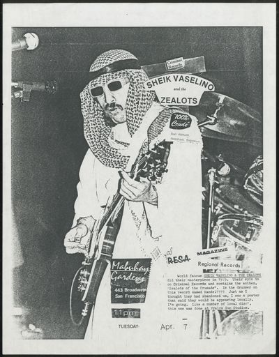 [Punk Flyer]: Sheik Vaselino and the Zealots at the Mabuhay Gardens