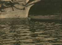 Sailing Ship and Tender. A vintage gelatin silver photograph (visible image size 220 × 296 mm) on the original mount