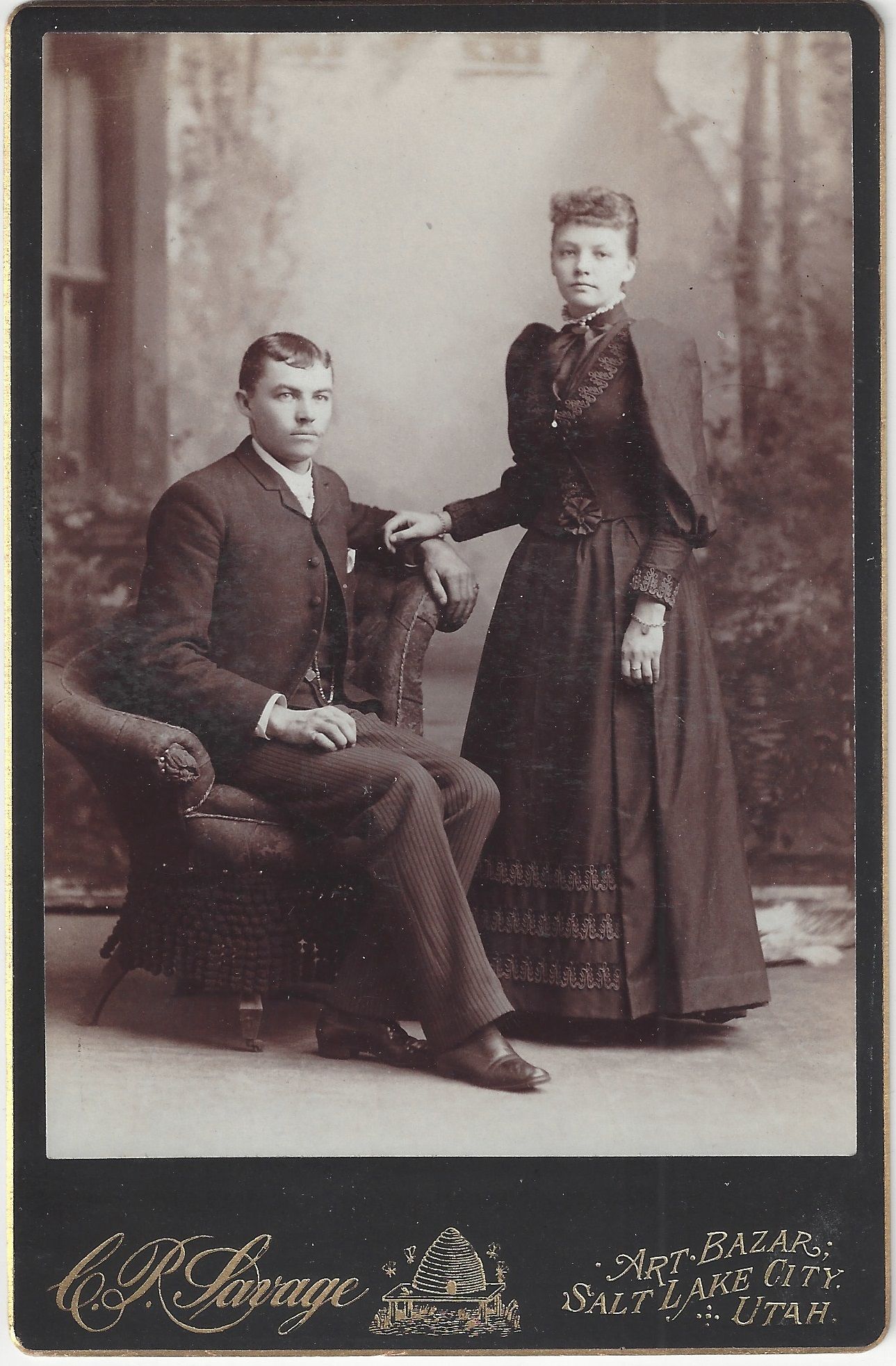 BIBLIO Unidentified couple by Savage, Charles Roscoe 1875 C.R