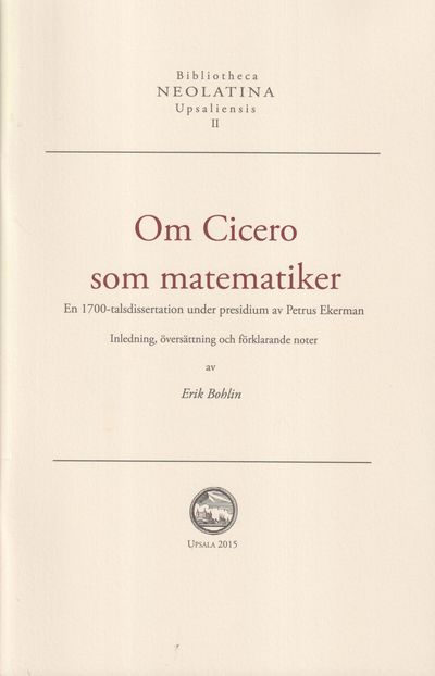 Om Cicero som matematiker. En…