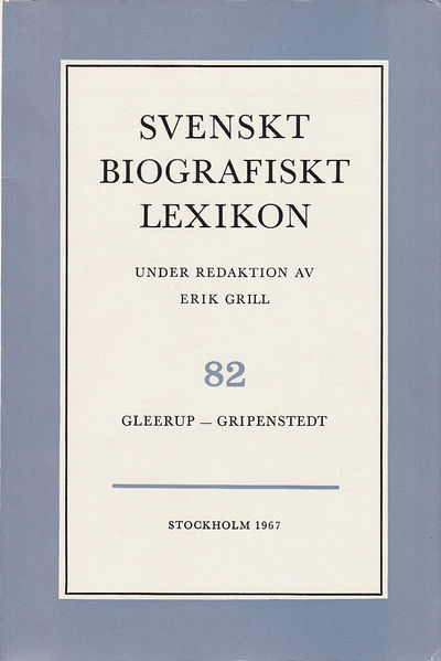 Svenskt Biografiskt Lexikon. Häfte 82 [=Band 17]…