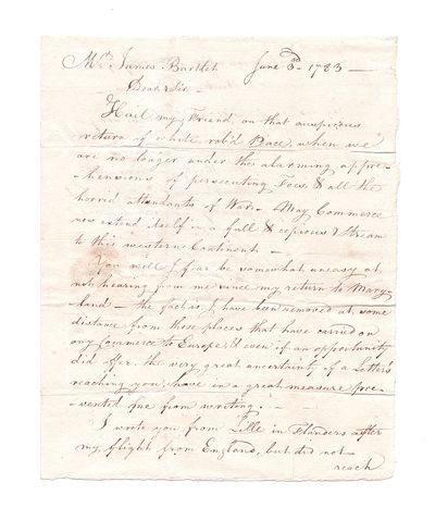 Letter from a Revolutionary War...